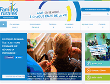 Tablet Screenshot of famillesrurales.org